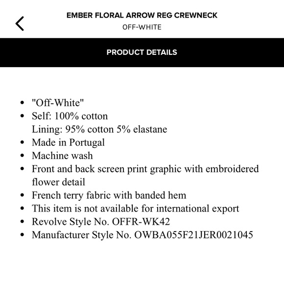OFF WHITE Ember floral arrow crewneck - Picture 9 of 12